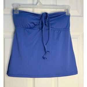 Mossimo Solid Blue Tankini Size SMALL Removable Pads Summer Swim